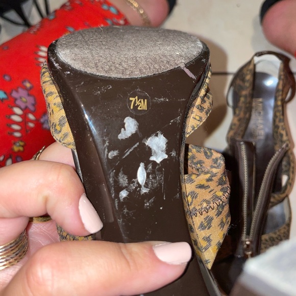 Michael Kors cheetah soft cloth heels - Picture 3 of 5